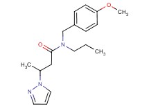 N-(4-methoxybenzyl)-N-propyl-3-(1H-pyrazol-1-yl)butanamide