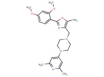 1-{[2-(2,4-dimethoxyphenyl)-5-methyl-1,3-oxazol-4-yl]methyl}-4-(2,6-dimethyl-4-pyridinyl)piperazine