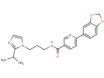 6-(1,3-benzodioxol-5-yl)-N-[3-(2-isopropyl-1H-imidazol-1-yl)propyl]nicotinamide