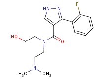 N-[2-(dimethylamino)ethyl]-3-(2-fluorophenyl)-N-(2-hydroxyethyl)-1H-pyrazole-4-carboxamide