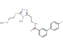 4'-fluoro-N-(2-{5-[(2-methoxyethyl)thio]-4-methyl-4H-1,2,4-triazol-3-yl}ethyl)-3-biphenylcarboxamide