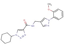 1-cyclohexyl-N-{[1-(2-methoxyphenyl)-1H-pyrazol-4-yl]methyl}-1H-1,2,3-triazole-4-carboxamide