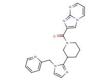 2-({3-[1-(pyridin-2-ylmethyl)-1H-imidazol-2-yl]piperidin-1-yl}carbonyl)imidazo[1,2-a]pyrimidine