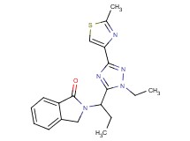 2-{1-[1-ethyl-3-(2-methyl-1,3-thiazol-4-yl)-1H-1,2,4-triazol-5-yl]propyl}isoindolin-1-one