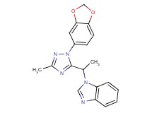 1-{1-[1-(1,3-benzodioxol-5-yl)-3-methyl-1H-1,2,4-triazol-5-yl]ethyl}-1H-benzimidazole