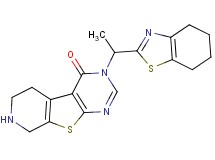3-[1-(4,5,6,7-tetrahydro-1,3-benzothiazol-2-yl)ethyl]-5,6,7,8-tetrahydropyrido[4',3':4,5]thieno[2,3-d]pyrimidin-4(3H)-one hydrochloride