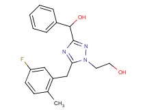 2-{5-(5-fluoro-2-methylbenzyl)-3-[hydroxy(phenyl)methyl]-1H-1,2,4-triazol-1-yl}ethanol