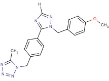 1-{4-[1-(4-methoxybenzyl)-1H-1,2,4-triazol-5-yl]benzyl}-5-methyl-1H-tetrazole