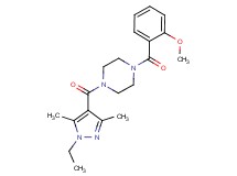 1-[(1-ethyl-3,5-dimethyl-1H-pyrazol-4-yl)carbonyl]-4-(2-methoxybenzoyl)piperazine