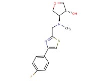 (3R*,4S*)-4-[{[4-(4-fluorophenyl)-1,3-thiazol-2-yl]methyl}(methyl)amino]tetrahydrofuran-3-ol