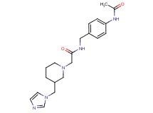 N-[4-(acetylamino)benzyl]-2-[3-(1H-imidazol-1-ylmethyl)piperidin-1-yl]acetamide