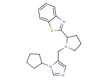 2-{1-[(1-cyclopentyl-1H-imidazol-5-yl)methyl]-2-pyrrolidinyl}-1,3-benzothiazole