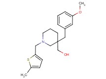 {3-(3-methoxybenzyl)-1-[(5-methyl-2-thienyl)methyl]-3-piperidinyl}methanol