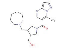 {(3R*,4R*)-4-(azepan-1-ylmethyl)-1-[(7-methylpyrazolo[1,5-a]pyrimidin-6-yl)carbonyl]pyrrolidin-3-yl}methanol