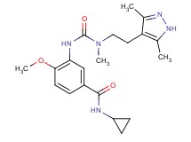 N-cyclopropyl-3-({[[2-(3,5-dimethyl-1H-pyrazol-4-yl)ethyl](methyl)amino]carbonyl}amino)-4-methoxybenzamide