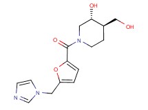 (3R*,4R*)-4-(hydroxymethyl)-1-[5-(1H-imidazol-1-ylmethyl)-2-furoyl]-3-piperidinol