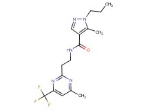 5-methyl-N-{2-[4-methyl-6-(trifluoromethyl)-2-pyrimidinyl]ethyl}-1-propyl-1H-pyrazole-4-carboxamide