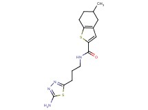 N-[3-(5-amino-1,3,4-thiadiazol-2-yl)propyl]-5-methyl-4,5,6,7-tetrahydro-1-benzothiophene-2-carboxamide