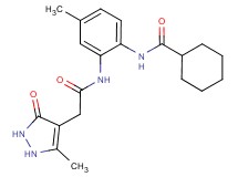 N-(4-methyl-2-{[(5-methyl-3-oxo-2,3-dihydro-1H-pyrazol-4-yl)acetyl]amino}phenyl)cyclohexanecarboxamide