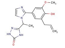 5-{1-[2-(3-allyl-4-hydroxy-5-methoxyphenyl)-1H-imidazol-1-yl]ethyl}-2,4-dihydro-3H-1,2,4-triazol-3-one