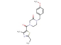 4-[(2-ethyl-4-methyl-1,3-thiazol-5-yl)carbonyl]-1-(4-methoxybenzyl)-2-piperazinone
