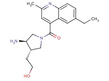 2-{rel-(3S,4R)-4-amino-1-[(6-ethyl-2-methyl-4-quinolinyl)carbonyl]-3-pyrrolidinyl}ethanol dihydrochloride