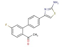 1-[4'-(2-amino-1,3-thiazol-4-yl)-5-fluorobiphenyl-2-yl]ethanone