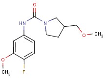 N-(4-fluoro-3-methoxyphenyl)-3-(methoxymethyl)pyrrolidine-1-carboxamide