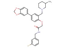 2-{4-(1,3-benzodioxol-5-yl)-2-[(3-methyl-1-piperidinyl)methyl]phenoxy}-N-(3-fluorobenzyl)acetamide