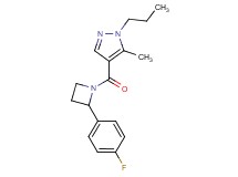 4-{[2-(4-fluorophenyl)-1-azetidinyl]carbonyl}-5-methyl-1-propyl-1H-pyrazole
