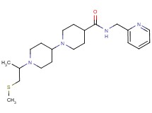 1'-[1-methyl-2-(methylthio)ethyl]-N-(2-pyridinylmethyl)-1,4'-bipiperidine-4-carboxamide
