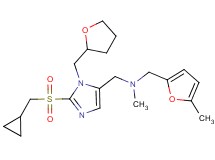 1-[2-[(cyclopropylmethyl)sulfonyl]-1-(tetrahydro-2-furanylmethyl)-1H-imidazol-5-yl]-N-methyl-N-[(5-methyl-2-furyl)methyl]methanamine