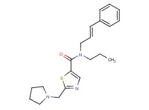 N-[(2E)-3-phenylprop-2-en-1-yl]-N-propyl-2-(pyrrolidin-1-ylmethyl)-1,3-thiazole-5-carboxamide