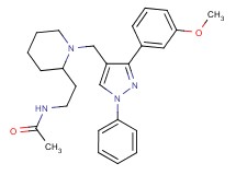 N-[2-(1-{[3-(3-methoxyphenyl)-1-phenyl-1H-pyrazol-4-yl]methyl}-2-piperidinyl)ethyl]acetamide
