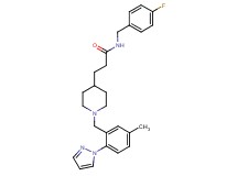 N-(4-fluorobenzyl)-3-{1-[5-methyl-2-(1H-pyrazol-1-yl)benzyl]-4-piperidinyl}propanamide
