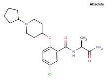 N-[(1S)-2-amino-1-methyl-2-oxoethyl]-5-chloro-2-[(1-cyclopentyl-4-piperidinyl)oxy]benzamide