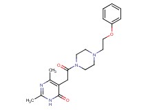 2,6-dimethyl-5-{2-oxo-2-[4-(2-phenoxyethyl)-1-piperazinyl]ethyl}-4(3H)-pyrimidinone