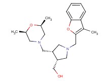 {(3R*,4R*)-4-{[(2R*,6S*)-2,6-dimethylmorpholin-4-yl]methyl}-1-[(3-methyl-1-benzofuran-2-yl)methyl]pyrrolidin-3-yl}methanol