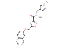 N-methyl-N-[(1-methyl-1H-pyrazol-4-yl)methyl]-2-[(quinolin-6-yloxy)methyl]-1,3-oxazole-4-carboxamide