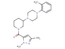 1-{1-[(1,3-dimethyl-1H-pyrazol-5-yl)carbonyl]-3-piperidinyl}-4-(2-methylphenyl)piperazine