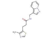 3-(4-methyl-1,3-thiazol-5-yl)-N-(pyrazolo[1,5-a]pyridin-3-ylmethyl)propanamide