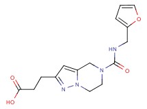 3-(5-{[(2-furylmethyl)amino]carbonyl}-4,5,6,7-tetrahydropyrazolo[1,5-a]pyrazin-2-yl)propanoic acid