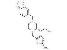 2-{4-(2,1,3-benzothiadiazol-5-ylmethyl)-1-[(5-methyl-2-furyl)methyl]-2-piperazinyl}ethanol