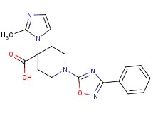 4-(2-methyl-1H-imidazol-1-yl)-1-(3-phenyl-1,2,4-oxadiazol-5-yl)piperidine-4-carboxylic acid