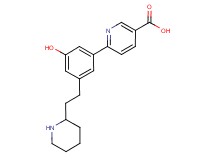 6-[3-hydroxy-5-(2-piperidin-2-ylethyl)phenyl]nicotinic acid