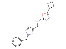 N-[(1-benzyl-1H-pyrazol-4-yl)methyl]-5-cyclobutyl-1,3,4-oxadiazol-2-amine