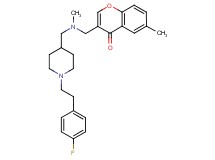 3-{[({1-[2-(4-fluorophenyl)ethyl]-4-piperidinyl}methyl)(methyl)amino]methyl}-6-methyl-4H-chromen-4-one