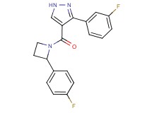 3-(3-fluorophenyl)-4-{[2-(4-fluorophenyl)-1-azetidinyl]carbonyl}-1H-pyrazole