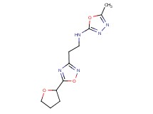 5-methyl-N-{2-[5-(tetrahydrofuran-2-yl)-1,2,4-oxadiazol-3-yl]ethyl}-1,3,4-oxadiazol-2-amine