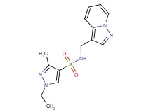 1-ethyl-3-methyl-N-(pyrazolo[1,5-a]pyridin-3-ylmethyl)-1H-pyrazole-4-sulfonamide